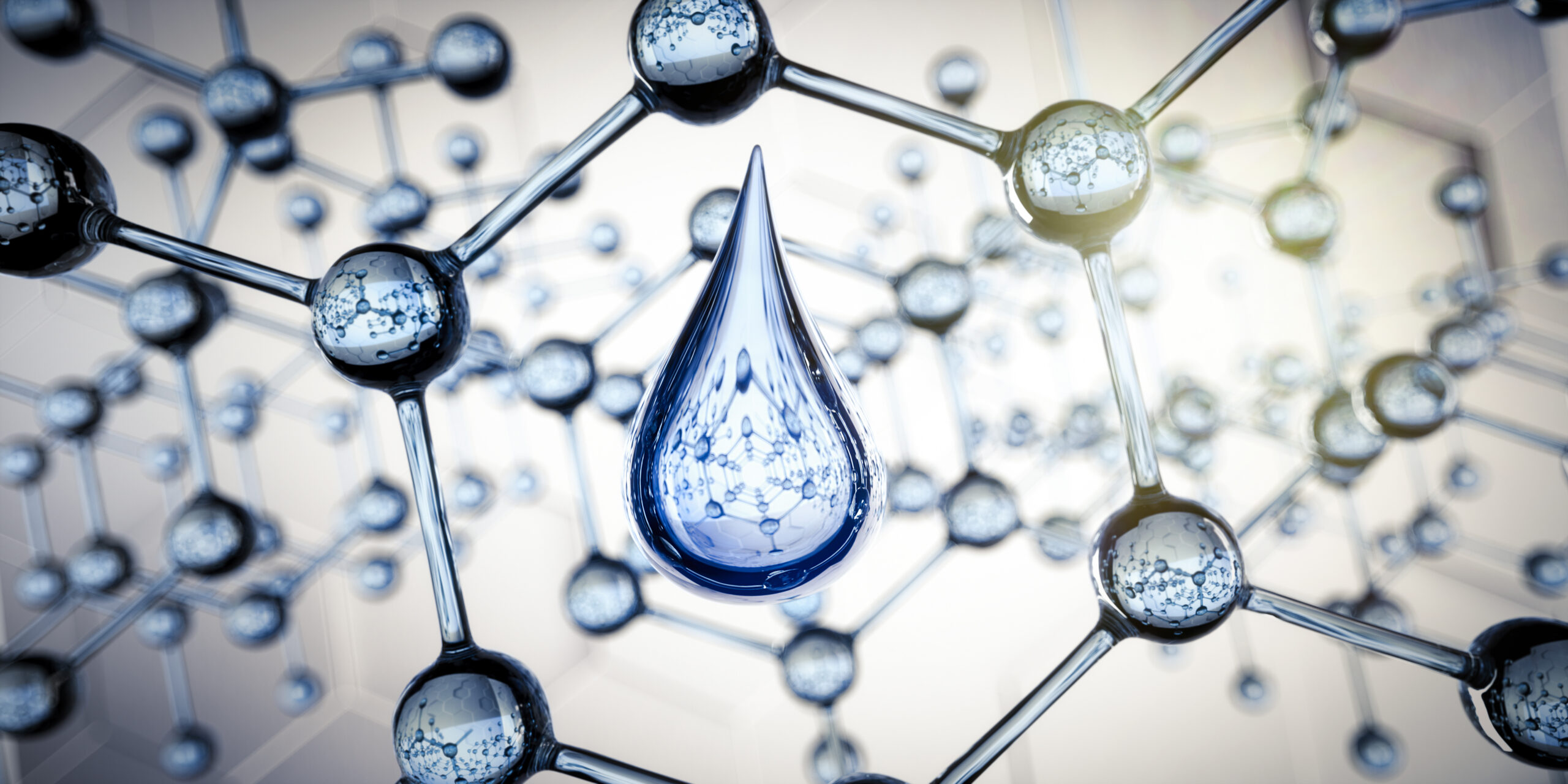 Molecular water droplet visual